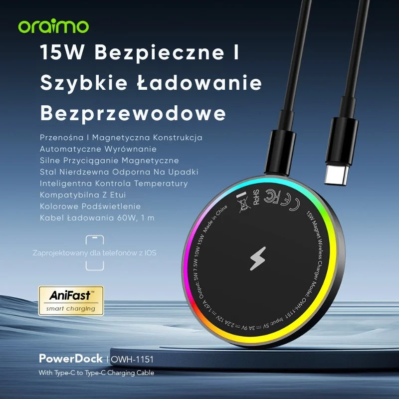PowerDock – 15W Wireless Charger