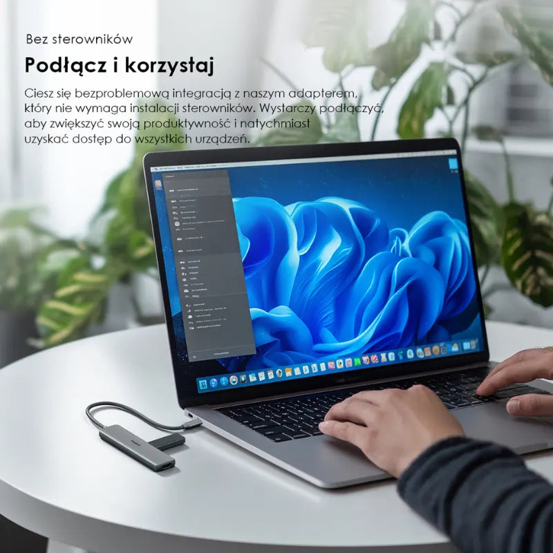 PowerTrans Hub USB-C 7w1 z funkcją stacji dokującej