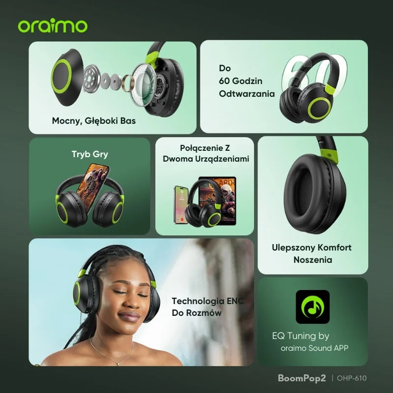 BoomPop 2 Bluetooth ENC 60h Pracy