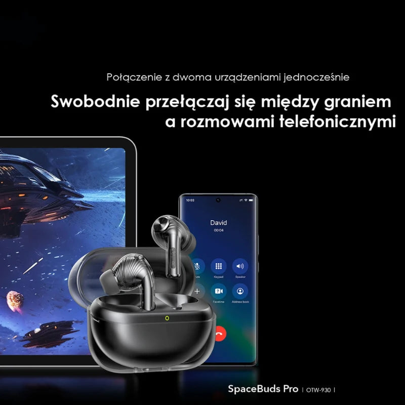 SpaceBuds Pro  – 50dB Hybryd ANC, 32h Pracy & 4-Mic ENC