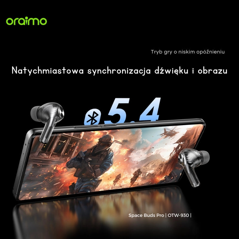 SpaceBuds Pro  – 50dB Hybryd ANC, 32h Pracy & 4-Mic ENC