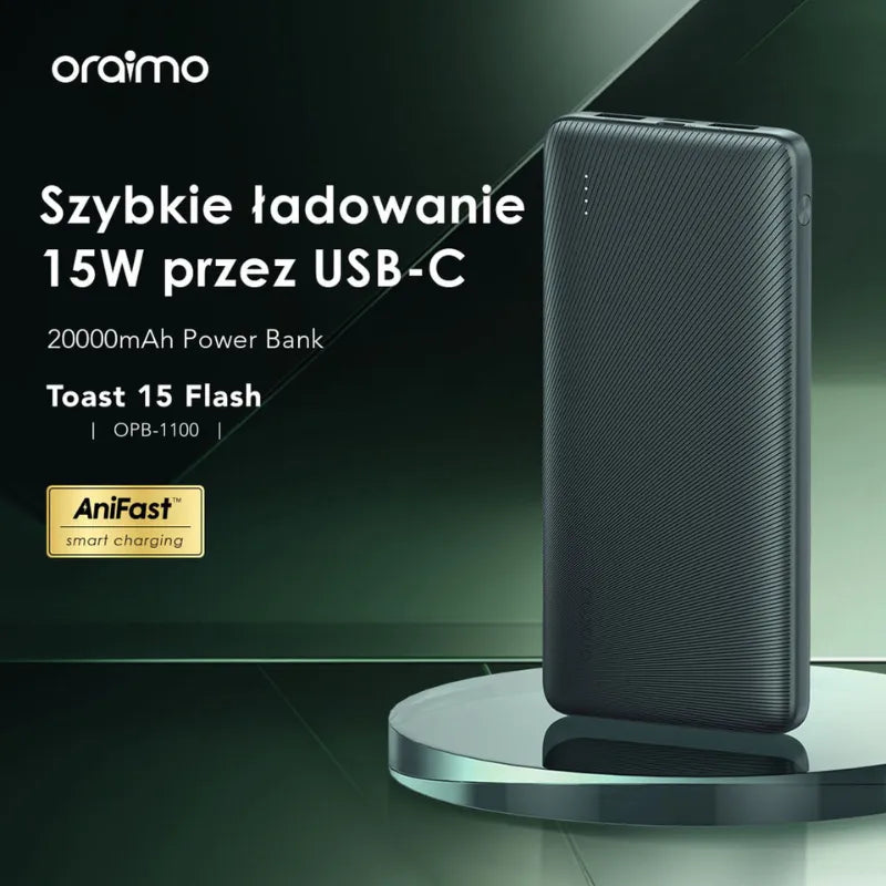 Toast 15 Flash – 10000mAh, Laptop, Telefon - Szybkie Ładowanie