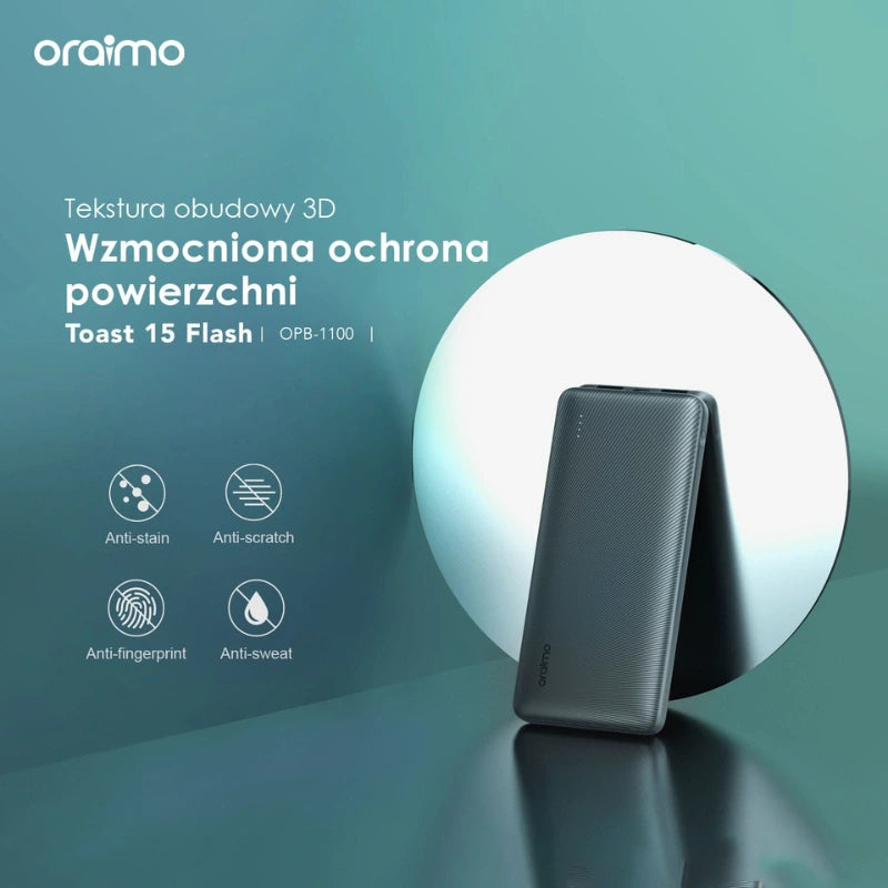 Toast 15 Flash – 10000mAh, Laptop, Telefon - Szybkie Ładowanie