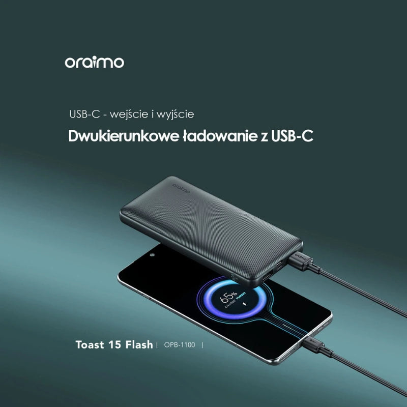 Toast 15 Flash – 10000mAh, Laptop, Telefon - Szybkie Ładowanie