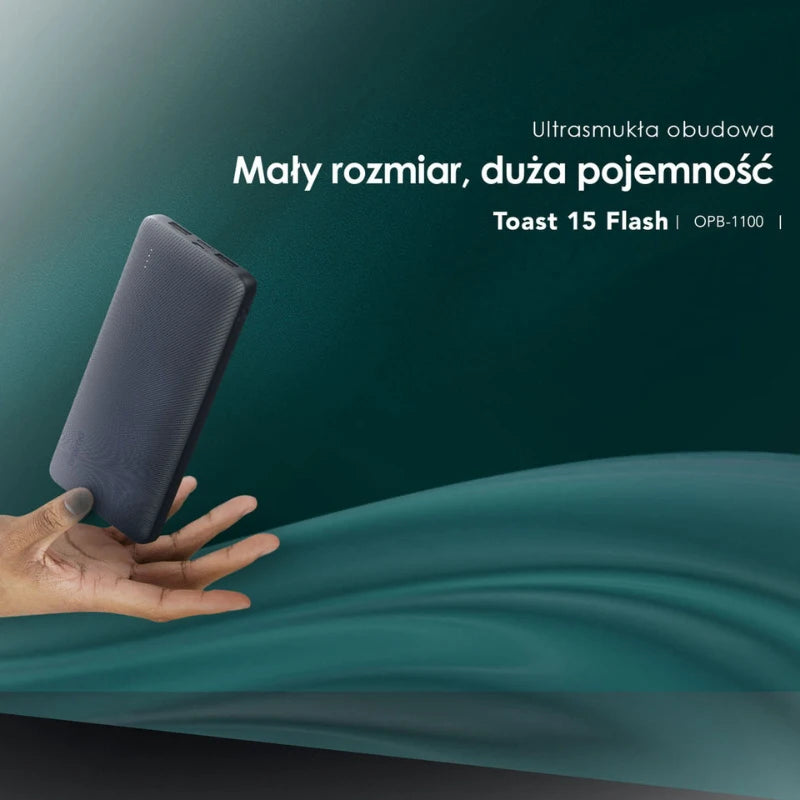 Toast 15 Flash – 10000mAh, Laptop, Telefon - Szybkie Ładowanie