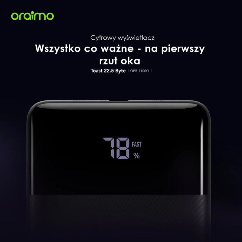 Toast 22.5 Byte Powerbank – 10.000mAh 22.5W Fast Charging & LED Display