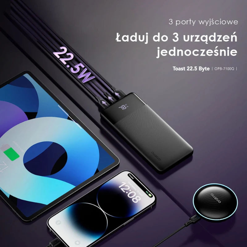 Toast 22.5 Byte Powerbank – 10.000mAh 22.5W Fast Charging & LED Display