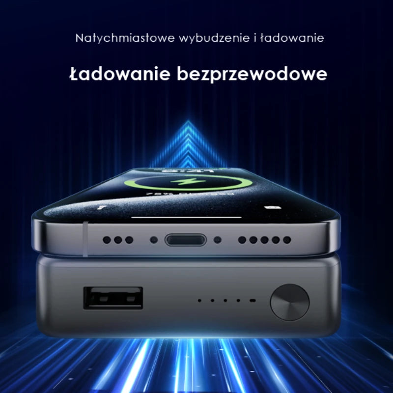 MagPower 15 – Magnetyczny Magsafe 10000mAh Powerbank 15W kabel & 22.5W Wired Charging