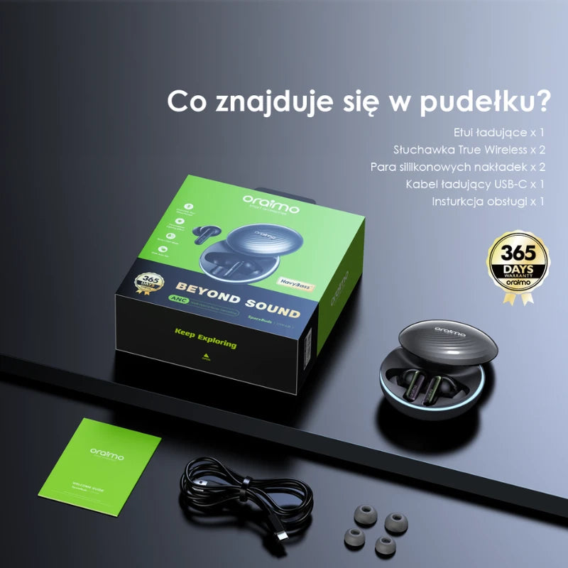 SpaceBuds – ANC Hybrid, 40h Pracy & 6 ENC Mics