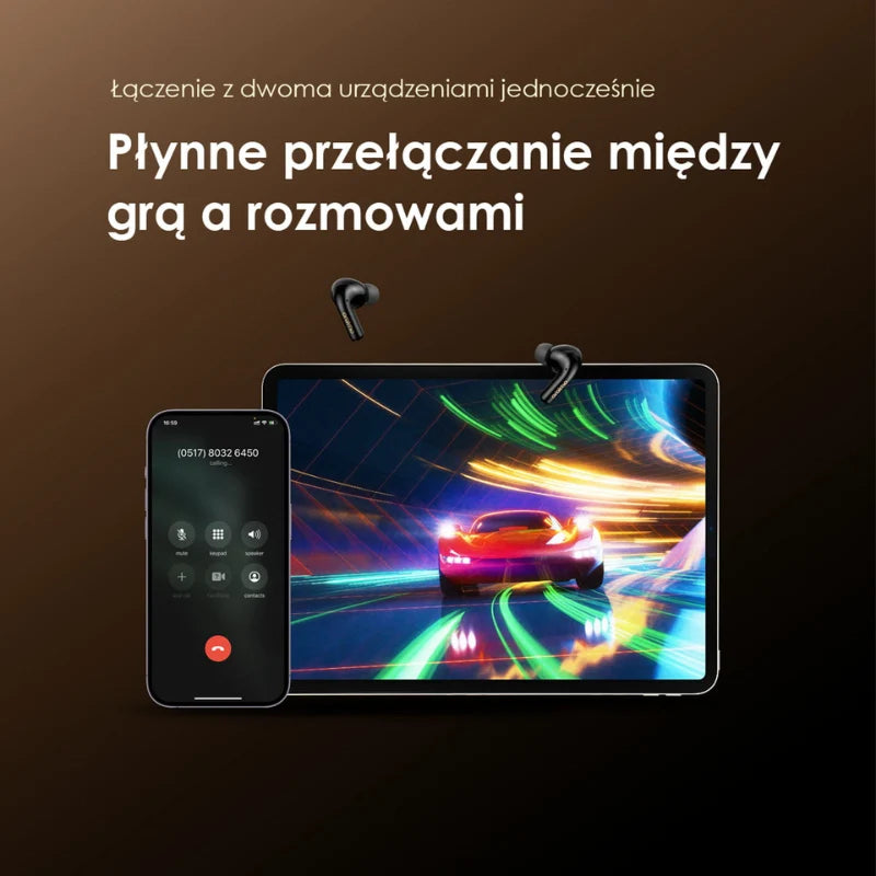 SpaceBuds N – ANC, 38h Pracy & Multi-Device Pairing